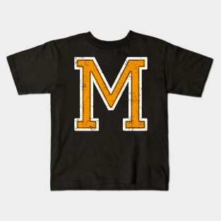 M - Letter / College Style Kids T-Shirt